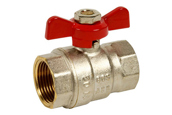 Robinet à boisseau sphérique en laiton F/F Poignée papillon