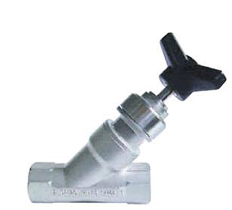 Robinet à soupape en inox à siège incliné F/F PN25