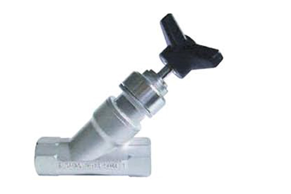 Robinet à soupape en inox à siège incliné F/F PN25