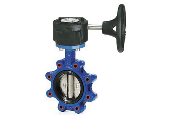 Vanne papillon à oreilles taraudées manoeuvre par réducteur manuel