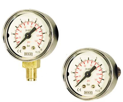 Manomètre sec boîtier acier
