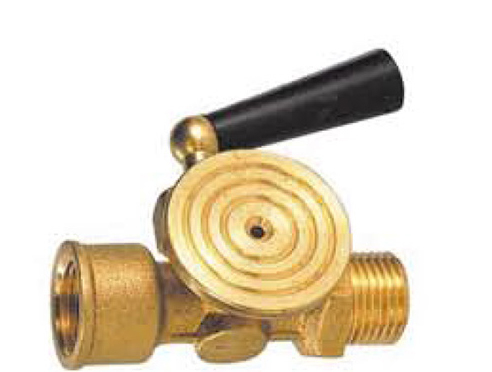 Robinet porte-manomètre en laiton à brides